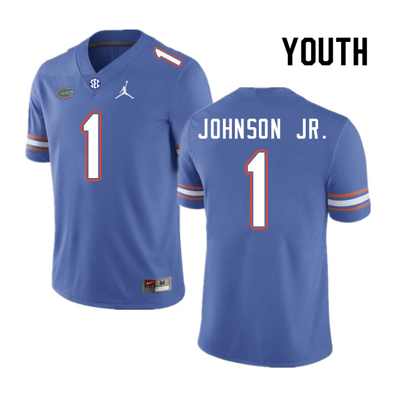 Youth #1 Montrell Johnson Jr. Florida Gators College Football Jerseys Stitched-Royal